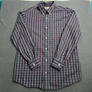 Duluth Trading Co. Men M Plaid Wrinkle Fighter Button Down Long Sleeve Shirt